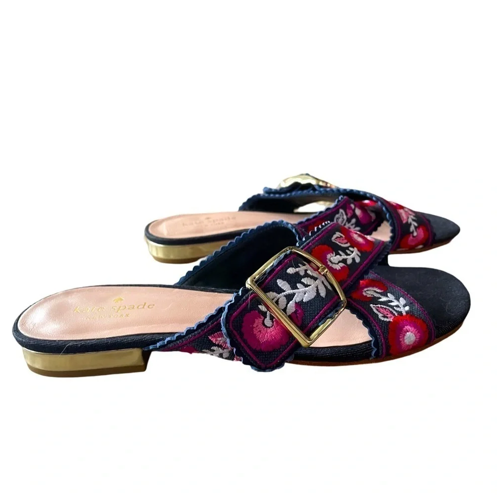 Kate Spade New York Faris Indigo Slides Size 8.5